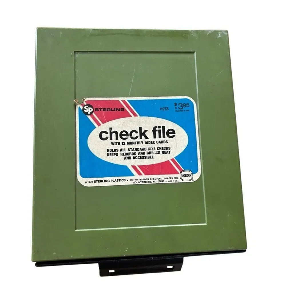 Sterling No. 273 Vintage Green Check File 1972 *Read*